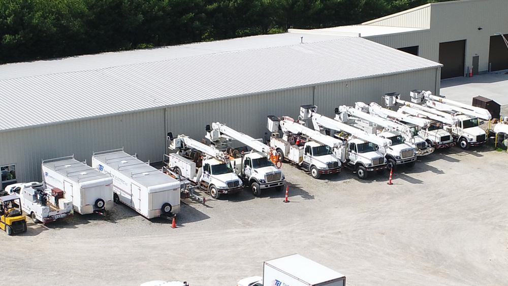 Full Fleet of Service Vehicles at Thompson Electric, Inc.